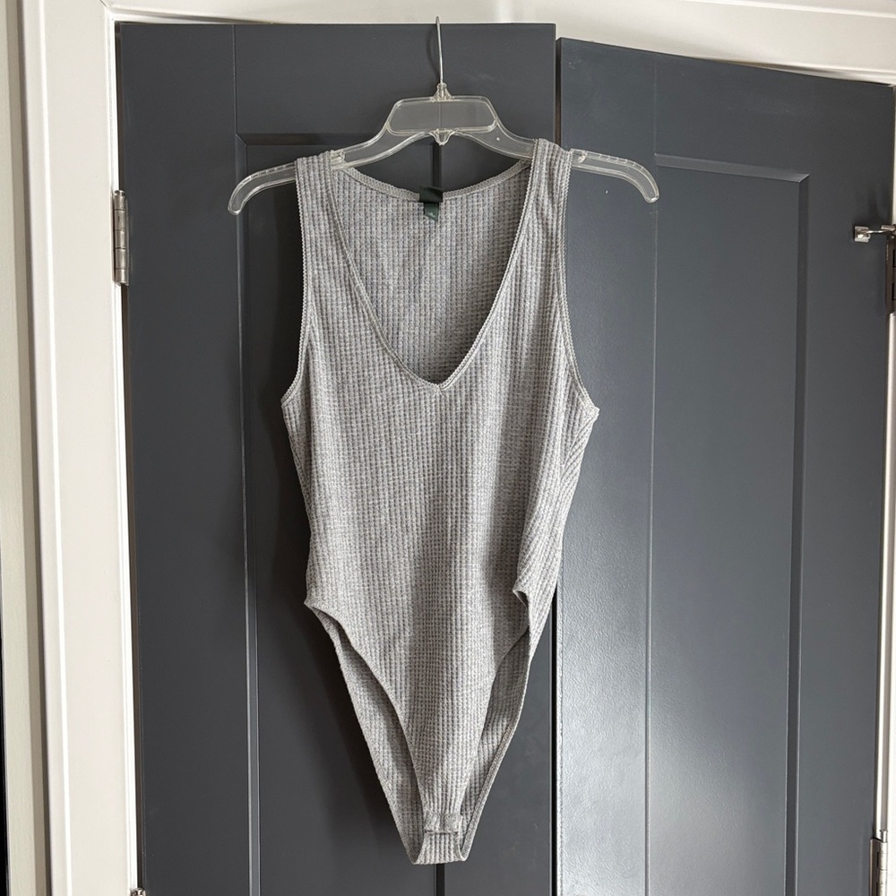 Wild Fable Gray Ribbed Top